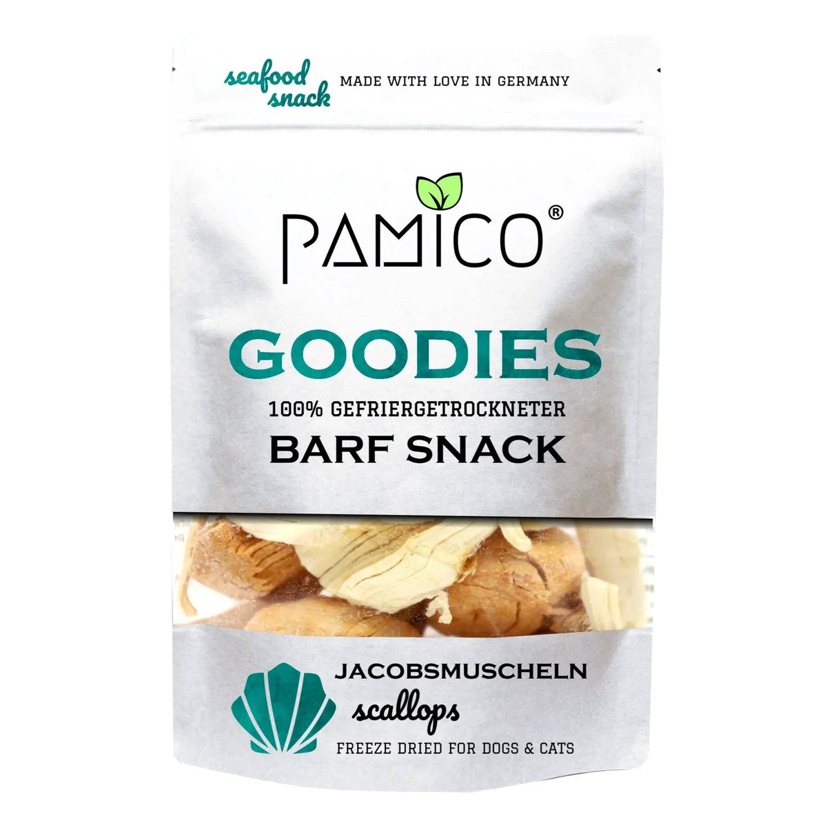 PAMICO gevriesdroogde sint-jakobsschelpen 40 gram – productfoto