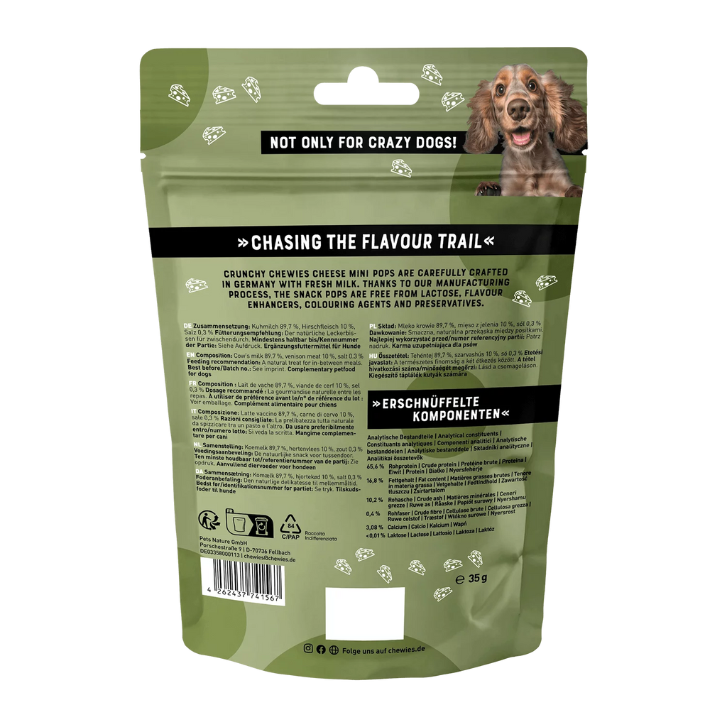 Chewies gepofte kaas - Kaas pops met hert - 35 gram