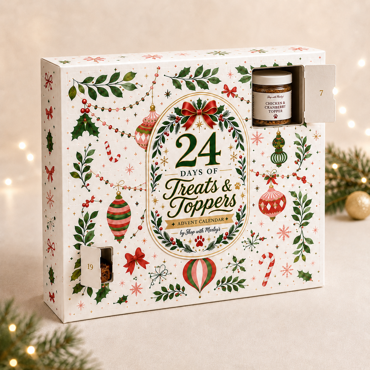 Marley's 24 Days of Treats & Toppers – Limited Edition Advent Kalender - 24 dagen vol met snoepjes en toppers