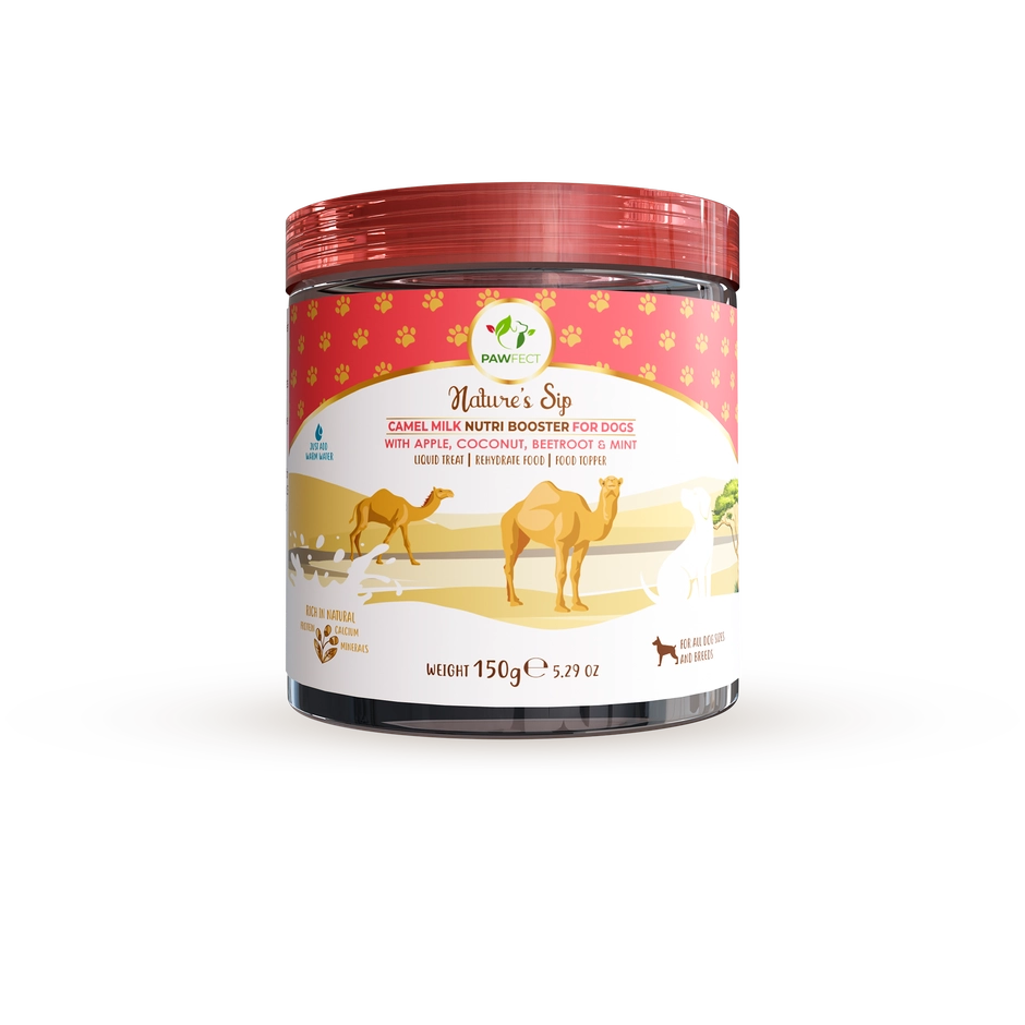 Pawfect Nature's Sip Kamelenmelkpoeder met appel, kokos, biet & munt (150gr)