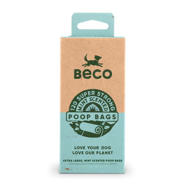 Beco 100% gerecyclede honden poepzakjes - met mintgeur