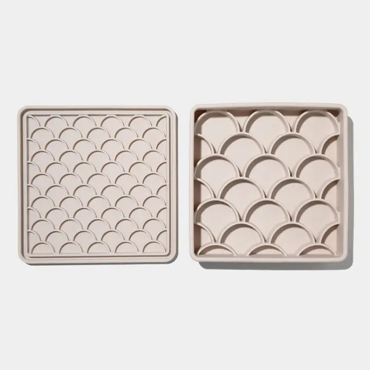 Dogged 3-in-1  Fish Scale Slow Feeder Bowl