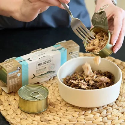 Mr. Bones blikjes gekookte makreel 3x80gr