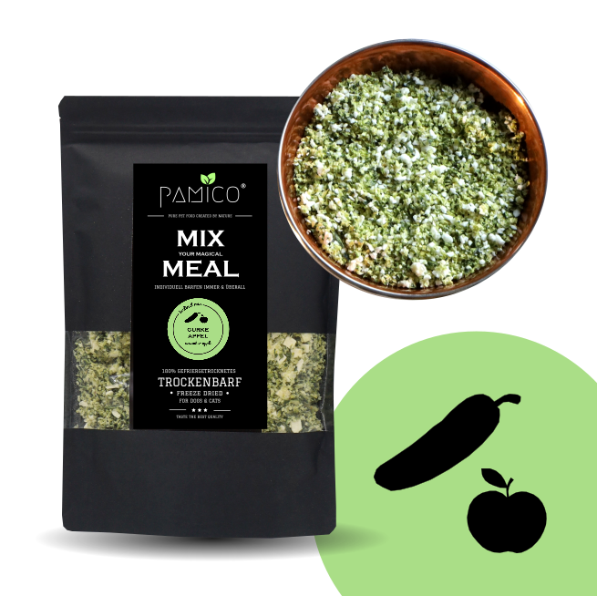 Pamico Meal Mix - Groente fruitmix BARF - Komkommer & appel gevriesdroogd - 80 g