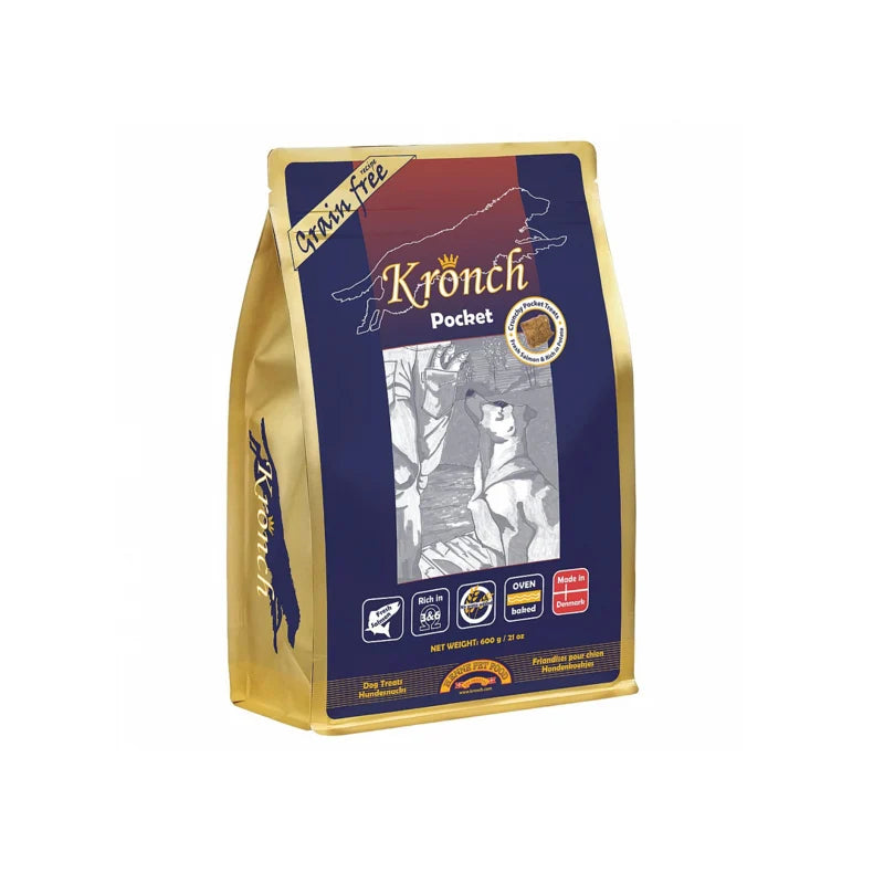Henne Lakse Kronch 76% Salmon Snacks Pockets (600 grams) 