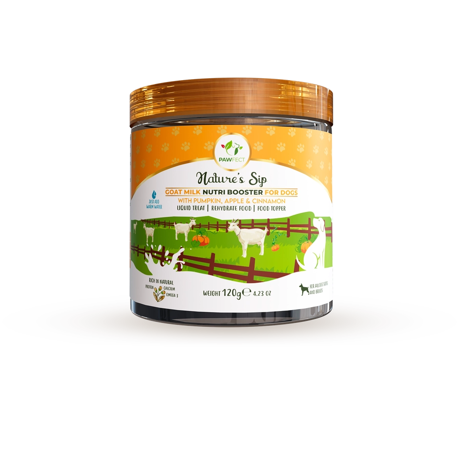 Pawfect Nature's Sip Geitenmelkpoeder met pompoen, appel & kaneel (120gram)