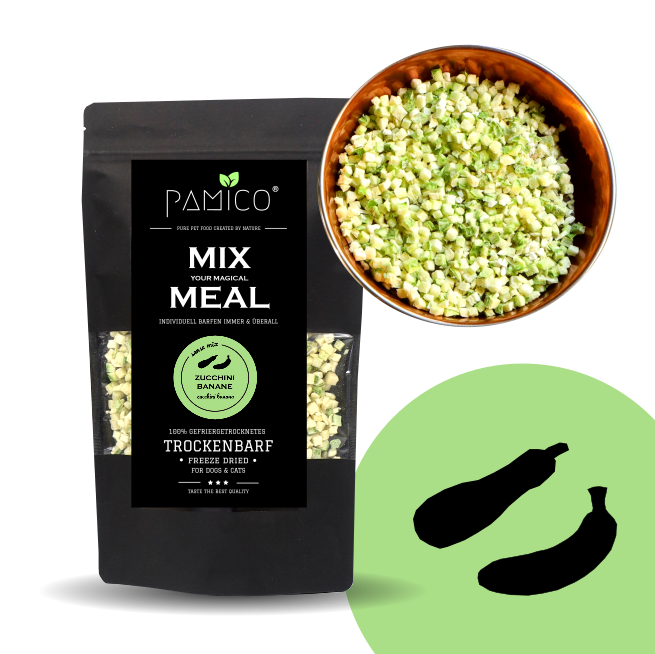 Pamico Meal Mix - Groente en fruitmix BARF - Courgette & Banaan gevriesdroogd - 50 g
