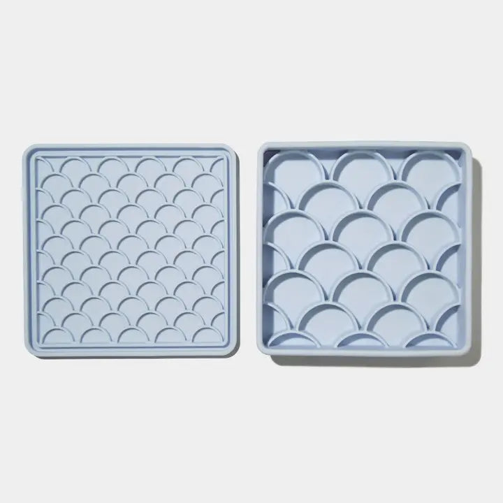 Dogged 3-in-1 Fish Scale Slow Feeder Bowl