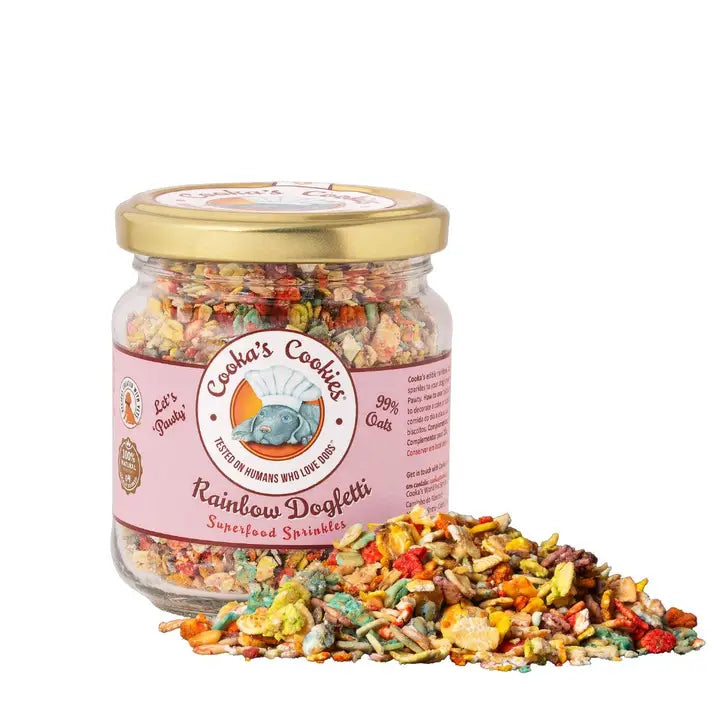 Cooka's Rainbow Dogfetti - gezonde sprinkles op basis van haver