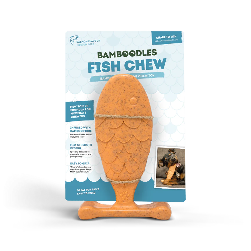 Bamboodles kauwspeelgoed fish chew