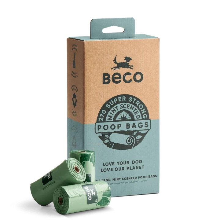 Beco 100% gerecyclede honden poepzakjes - met mintgeur
