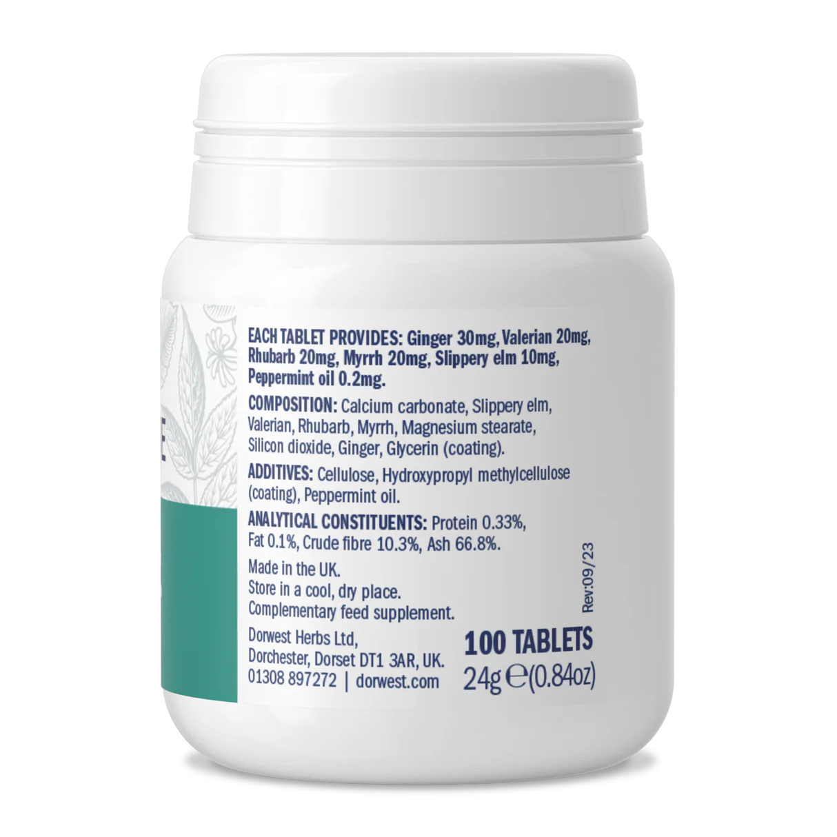 Dorwest Digestive tablets - bevordering van de spijsvertering & tegen wagenziekte - 100 stuks