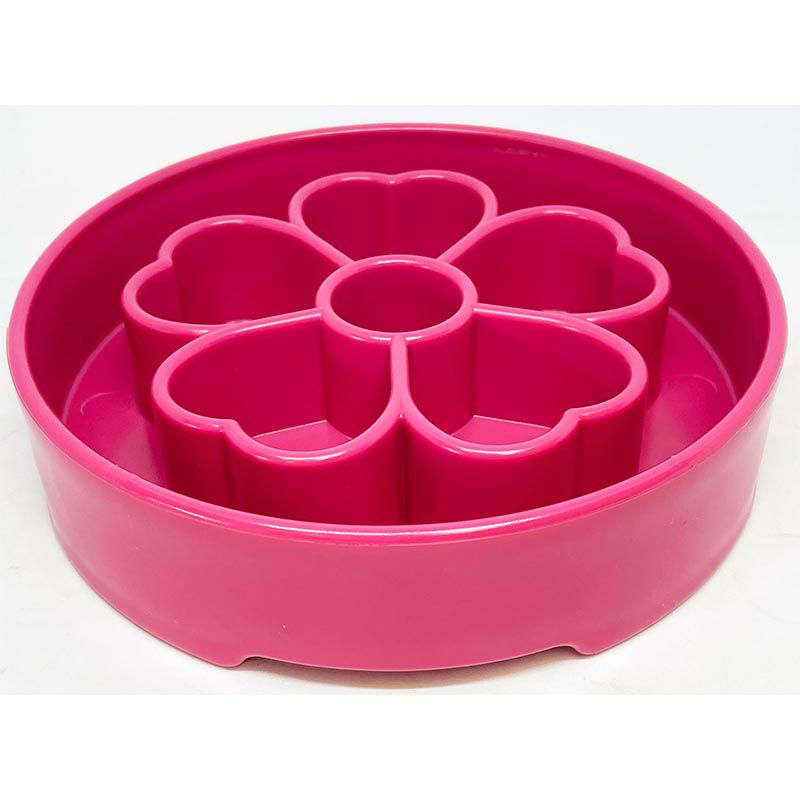 Sodapup Ebowl Flower Design Pink - slow feeder