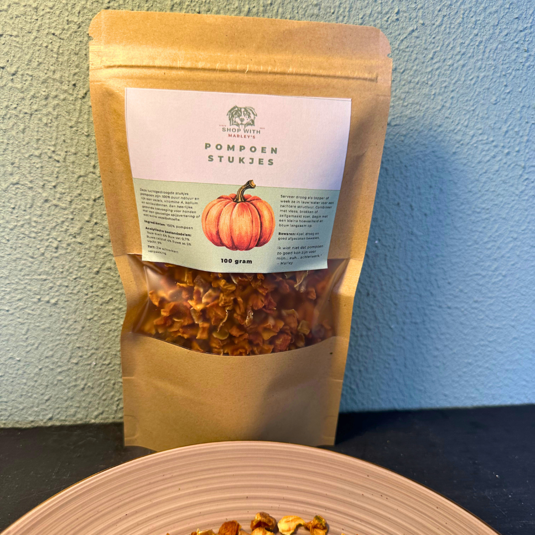 Shop with Marley's topper pompoen stukjes
