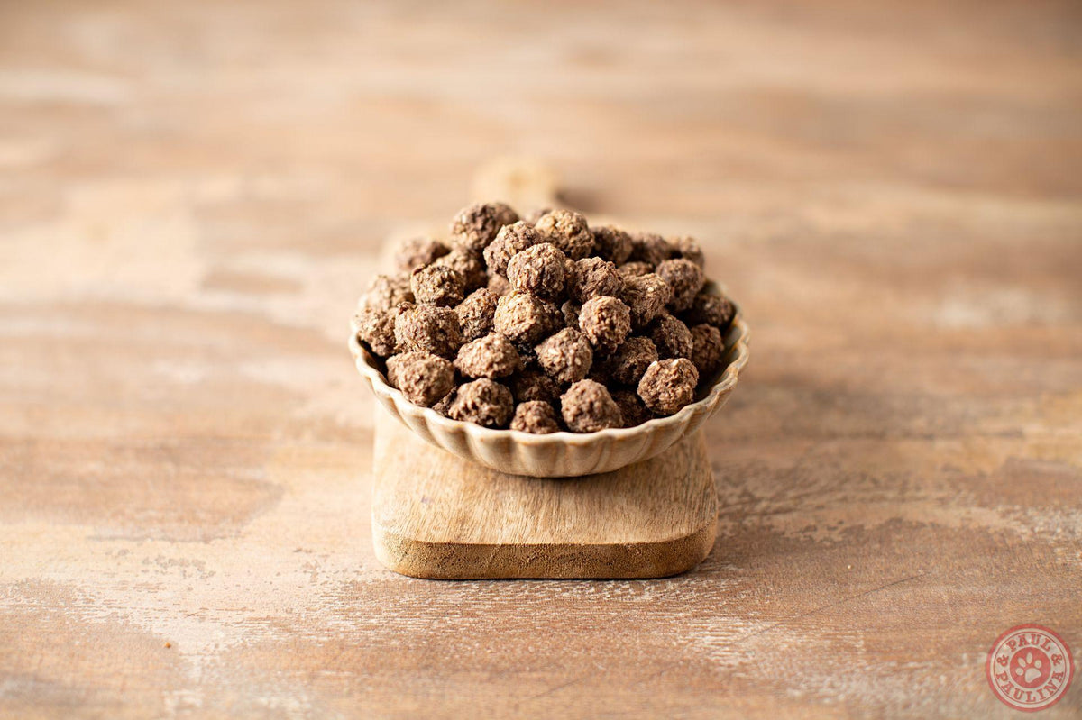 Paul & Paulina Crunchy Balls krokante hondensnacks met geit 250 gram