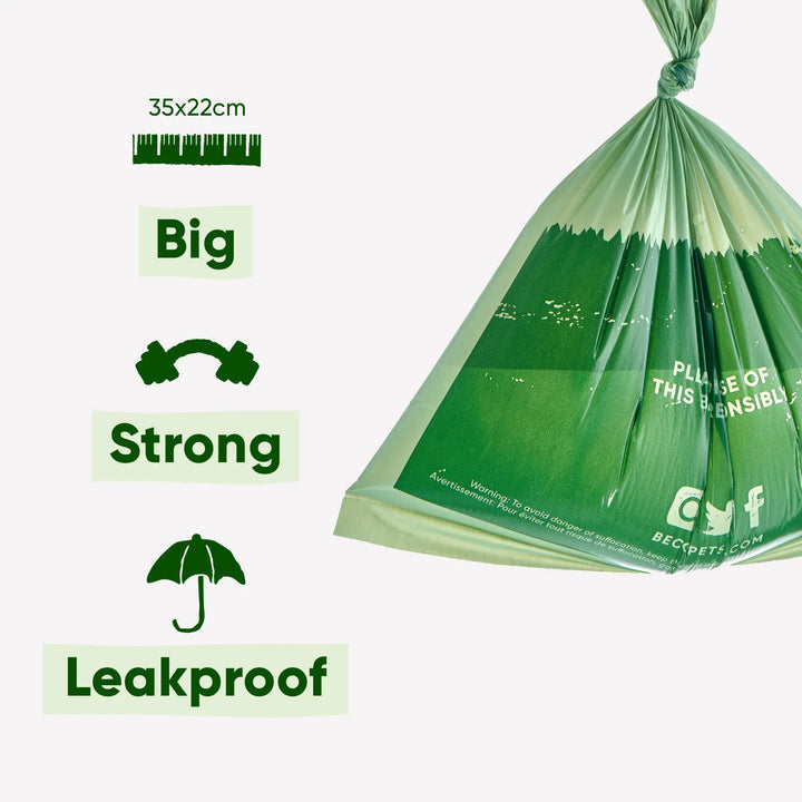 Beco 100% gerecyclede honden poepzakjes - met mintgeur