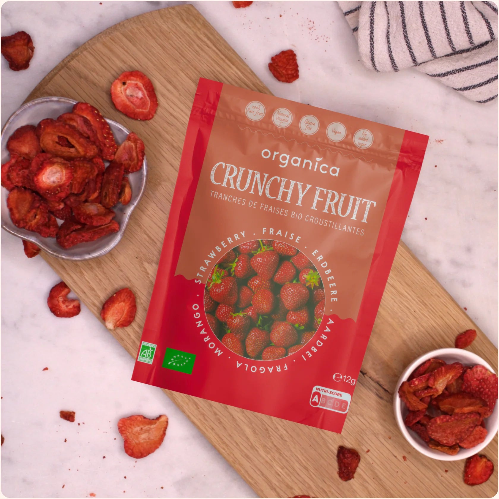 Organica freeze-dried fruit - Strawberry (12gr)