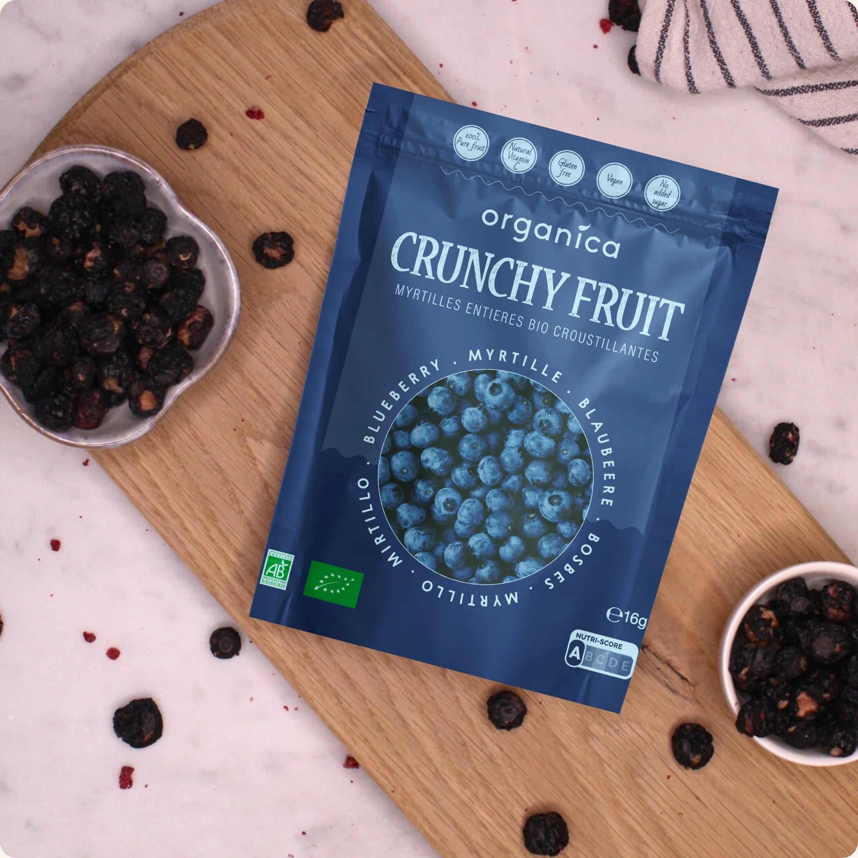 Organica freeze-dried fruit - Blueberries (16gr)