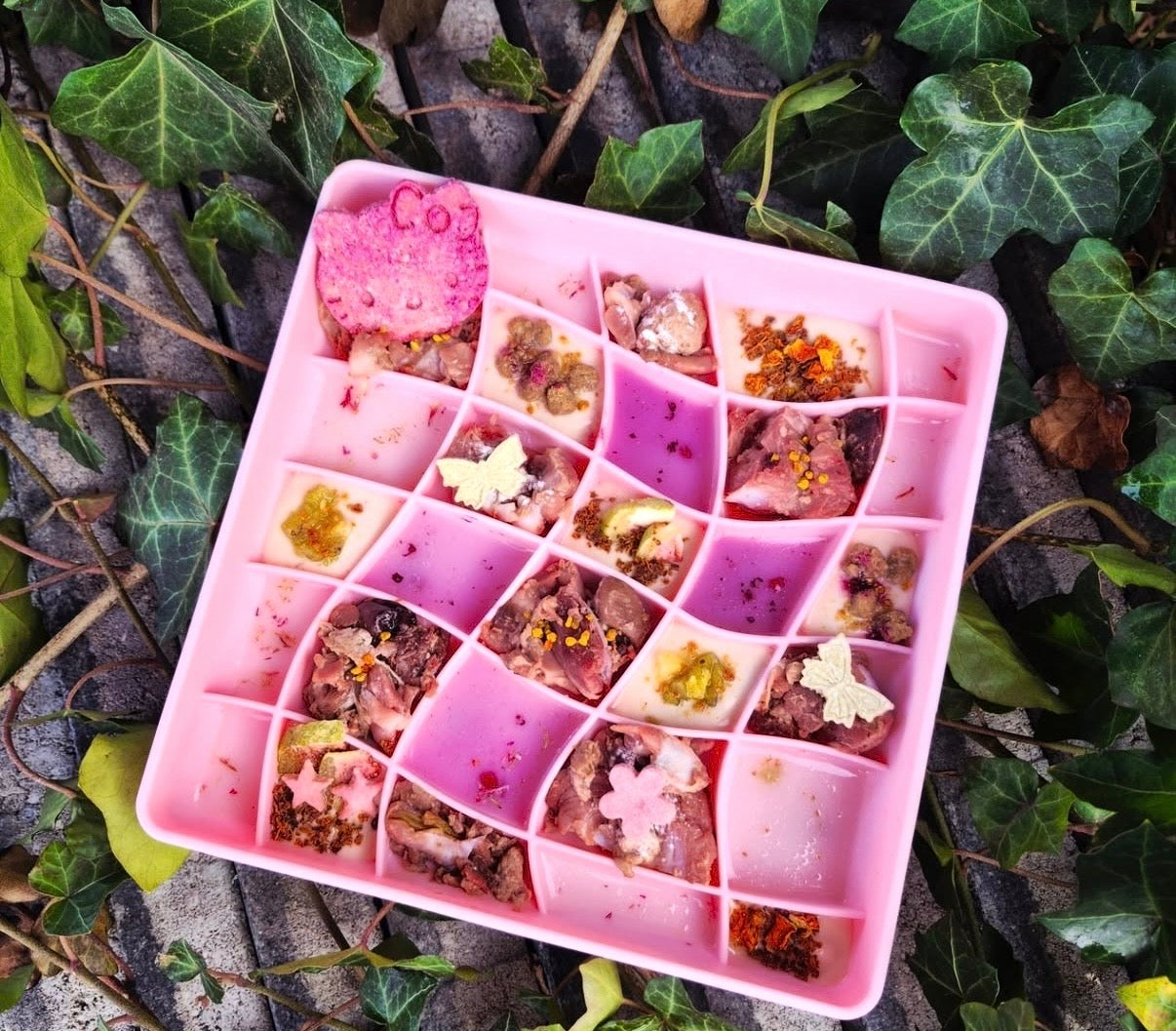 Gevulde slowfeeder voor honden met superfood toppers, groenten, vlees en bottenbouillon