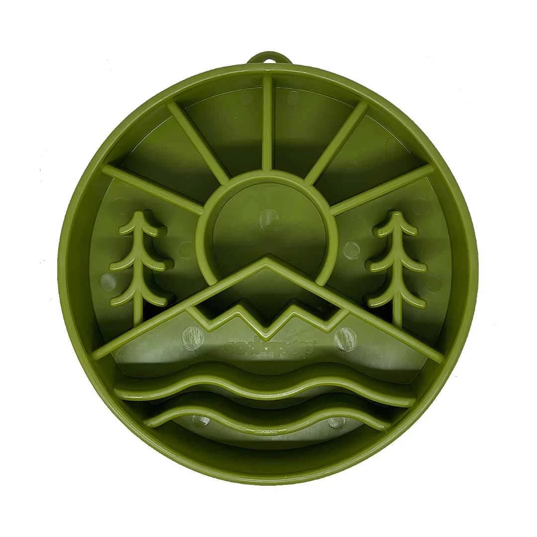 Sodapup Ebowl Great Outdoors Green - slow feeder