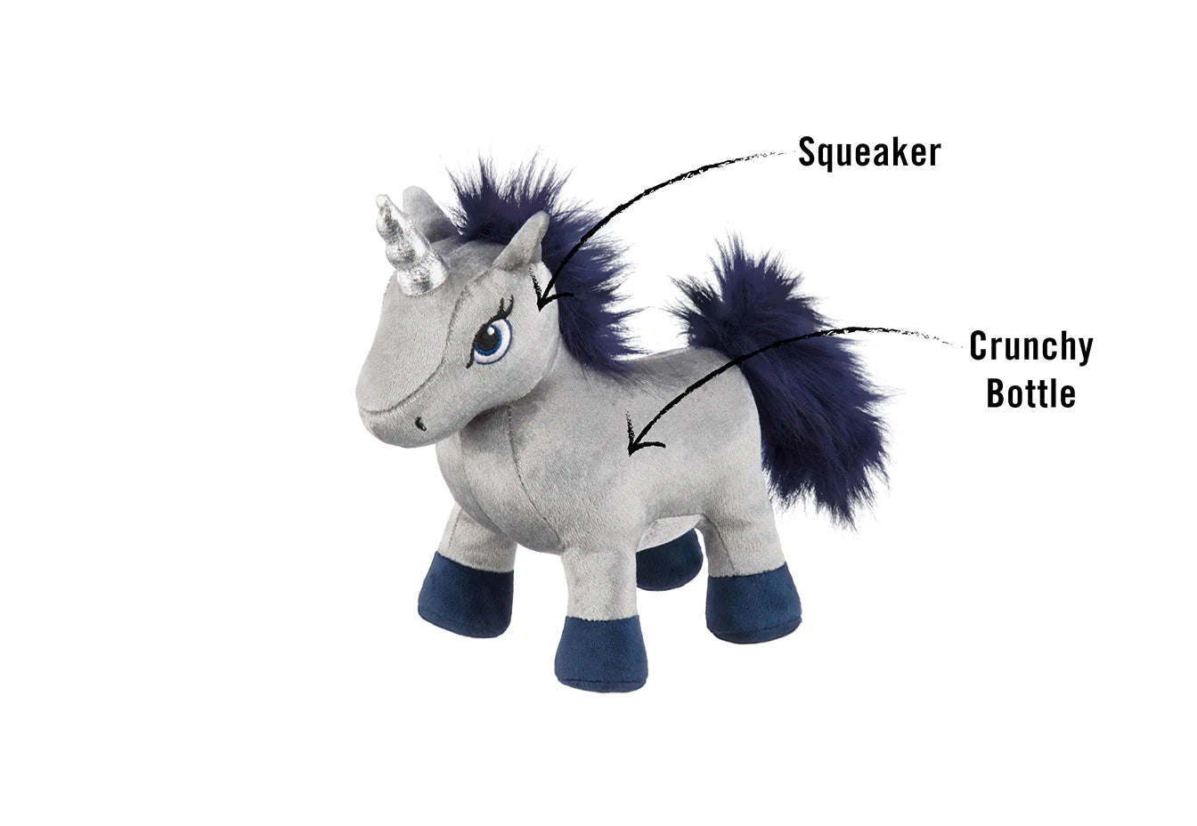 PLAY Willow's Mythical Dog Toy Unicorn