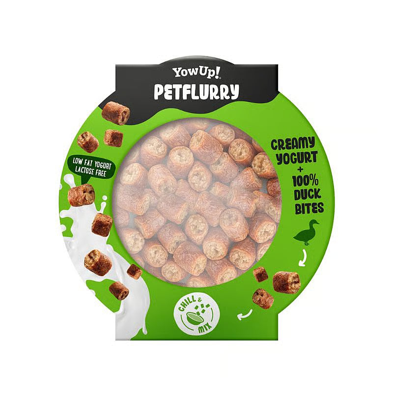 YowUp! PetFlurry Eend - yoghurt voor honden met stukjes 100% eend - 135 gram