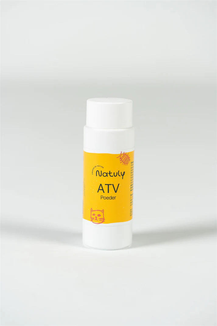 Natuly - Alle teken en vlooien poeder (ATV)  - biologisch vachtpoeder - natuurlijke bescherming tegen vlooien en teken - bus 95 gram