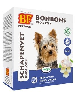 BF Petfood schapenvet bonbons vlo en teek mini - Shop with Marley's