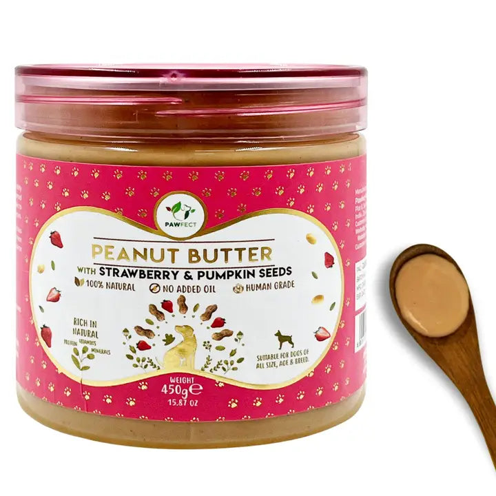 Pawfect Peanut Butter Strawberries &amp; Pumpkin Seeds (450gram)