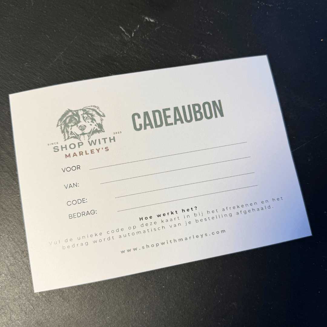 Cadeaubon Shop with Marley's (fysiek) - Shop with Marley's