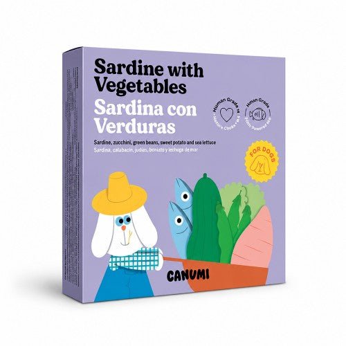 Canumi Sardientjes met groenten voor honden - natuurlijke aanvullende maaltijd - 250 gram - Shop with Marley's