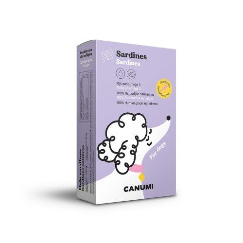 Canumi sardines voor honden 100g — 100% Atlantische sardines op waterbasis