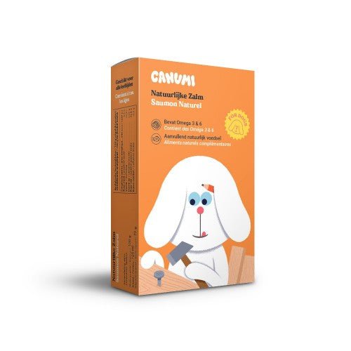 Canumi zalmfilet voor honden 120g — 100% Noorse zalm op waterbasis in blik