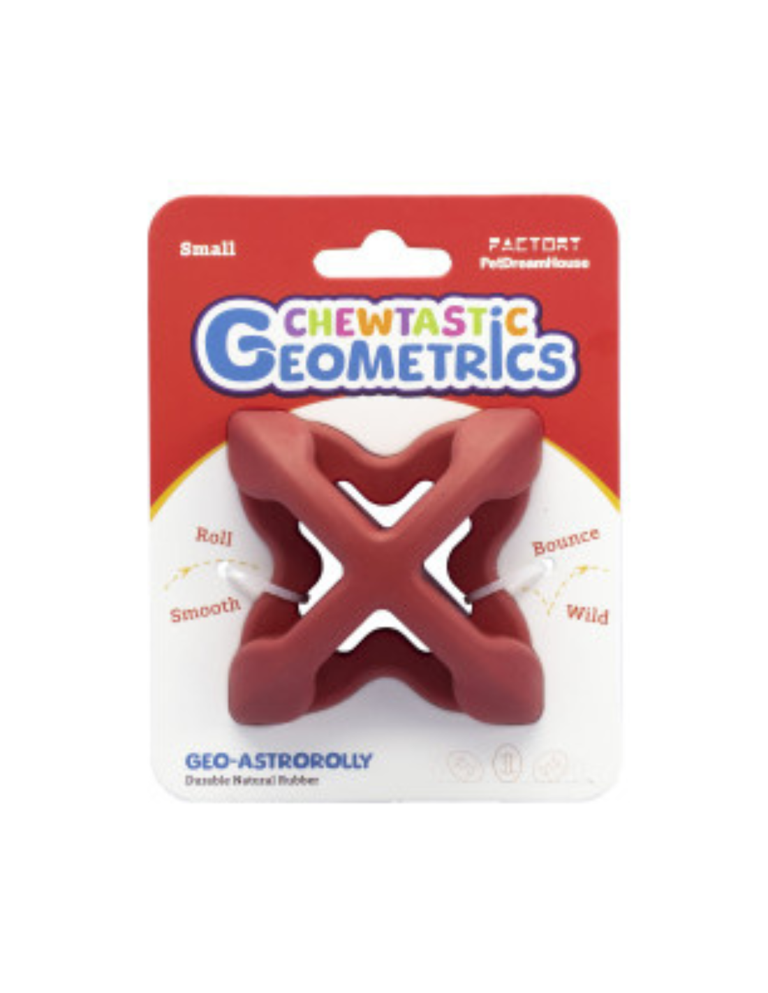 Petdreamhouse Chewtastic Geo-AstroRolly Red