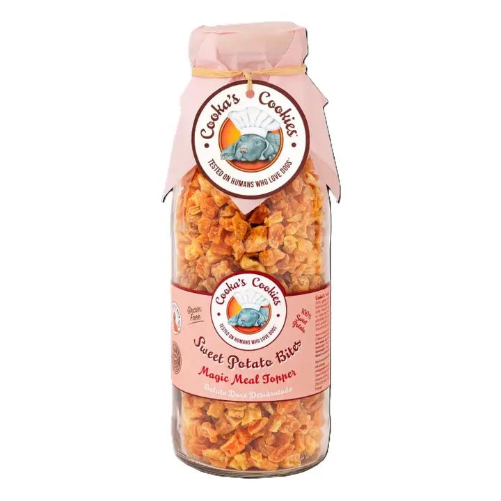 Cooka's Cookies Sweet Potato Bites - topper van zoete aardappel stukjes - Shop with Marley's