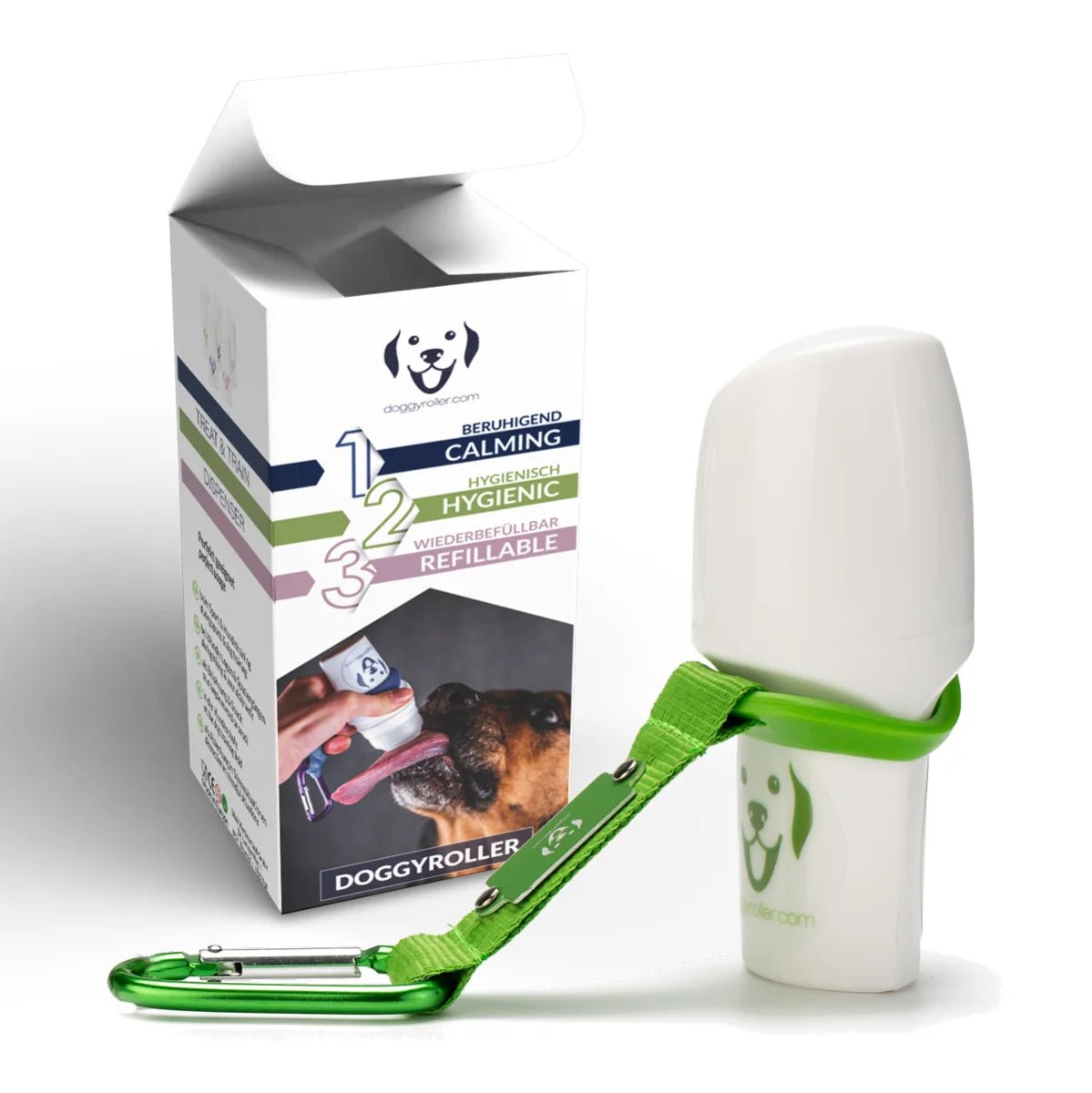 Doggyroller met karabijnhaak groen - Shop with Marley's