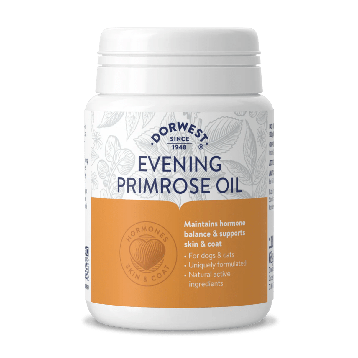 Dorwest Evening primrose/Theunisbloemolie - Glanzende vacht & hormonale balans - 100 stuks - Shop with Marley's