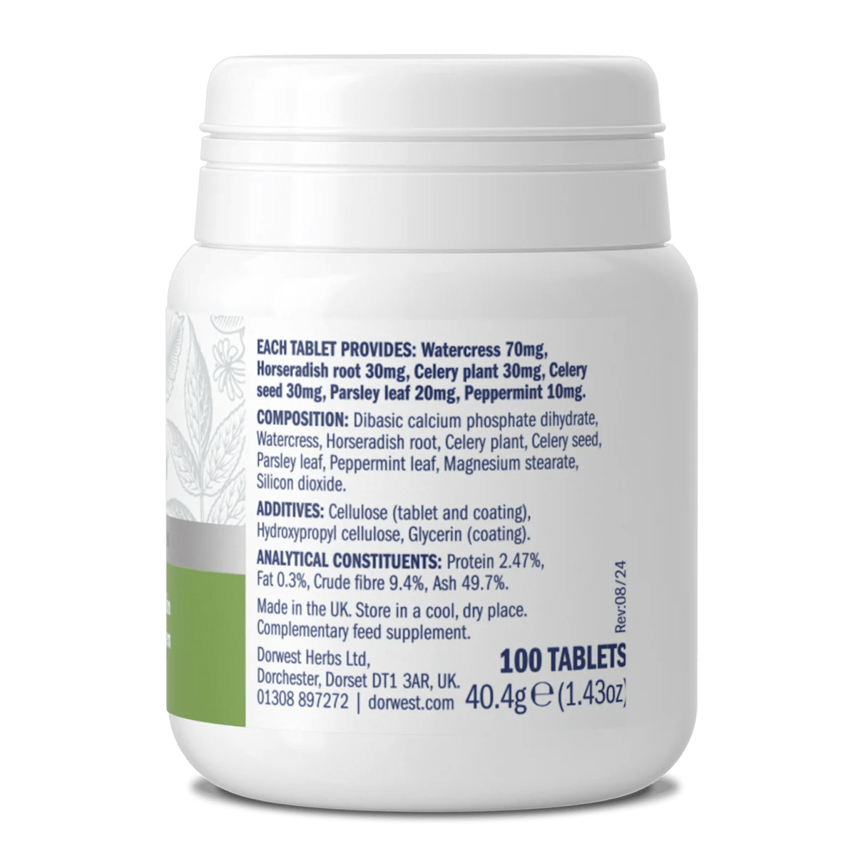 Dorwest Green Relief - ondersteuning voor de huid, bij allergien, urinewegen & nieren - 100 tabletten - Shop with Marley's