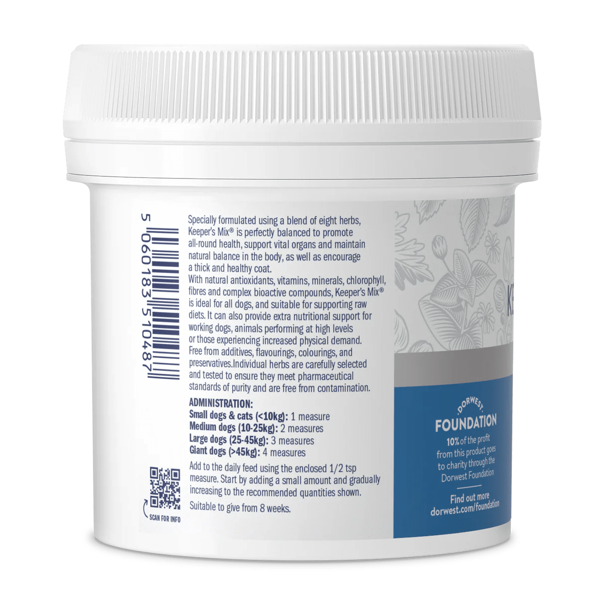 Dorwest Keepers Mix - allround supplement & aanvulling BARF dieet - 250gram - Shop with Marley's