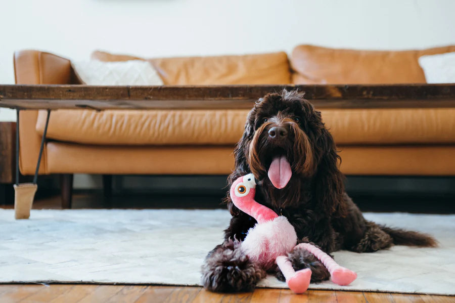 PLAY Fetching Flock dog toy Flamingo