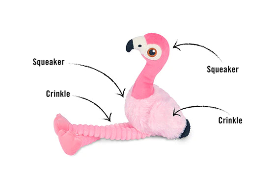 PLAY Fetching Flock dog toy Flamingo