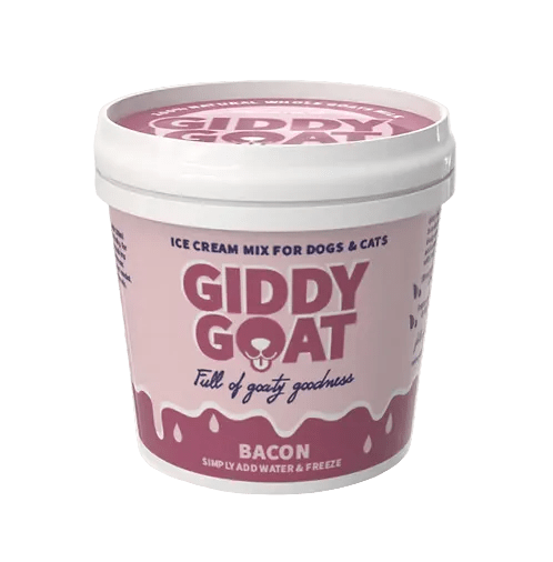 Giddy Goat - Ice Cream mix - hondenijs op basis van geitenmelk - Bacon (100 gram, genoeg voor 300 ml ijs)