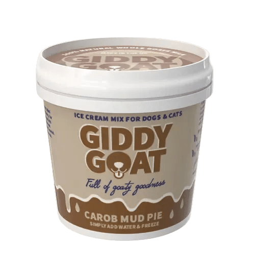 Giddy Goat - Ice Cream mix - hondenijs op basis van geitenmelk - Carob mud pie (100 gram, genoeg voor 300 ml ijs)
