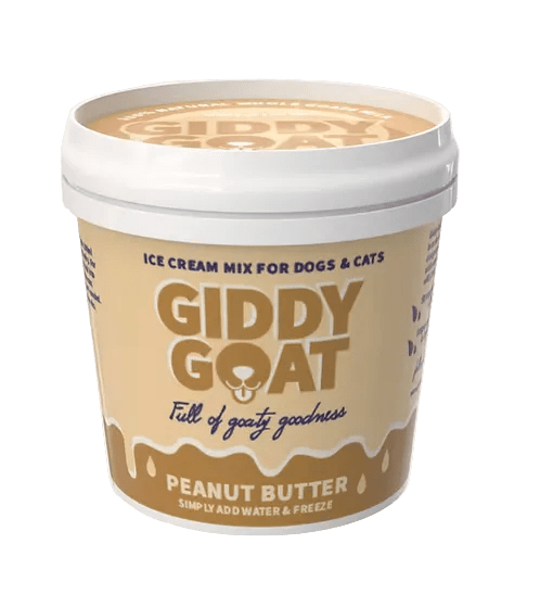 Giddy Goat - Ice Cream mix - hondenijs op basis van geitenmelk - Peanut Butter (100gr, genoeg voor 300ml ijs) - Shop with Marley's