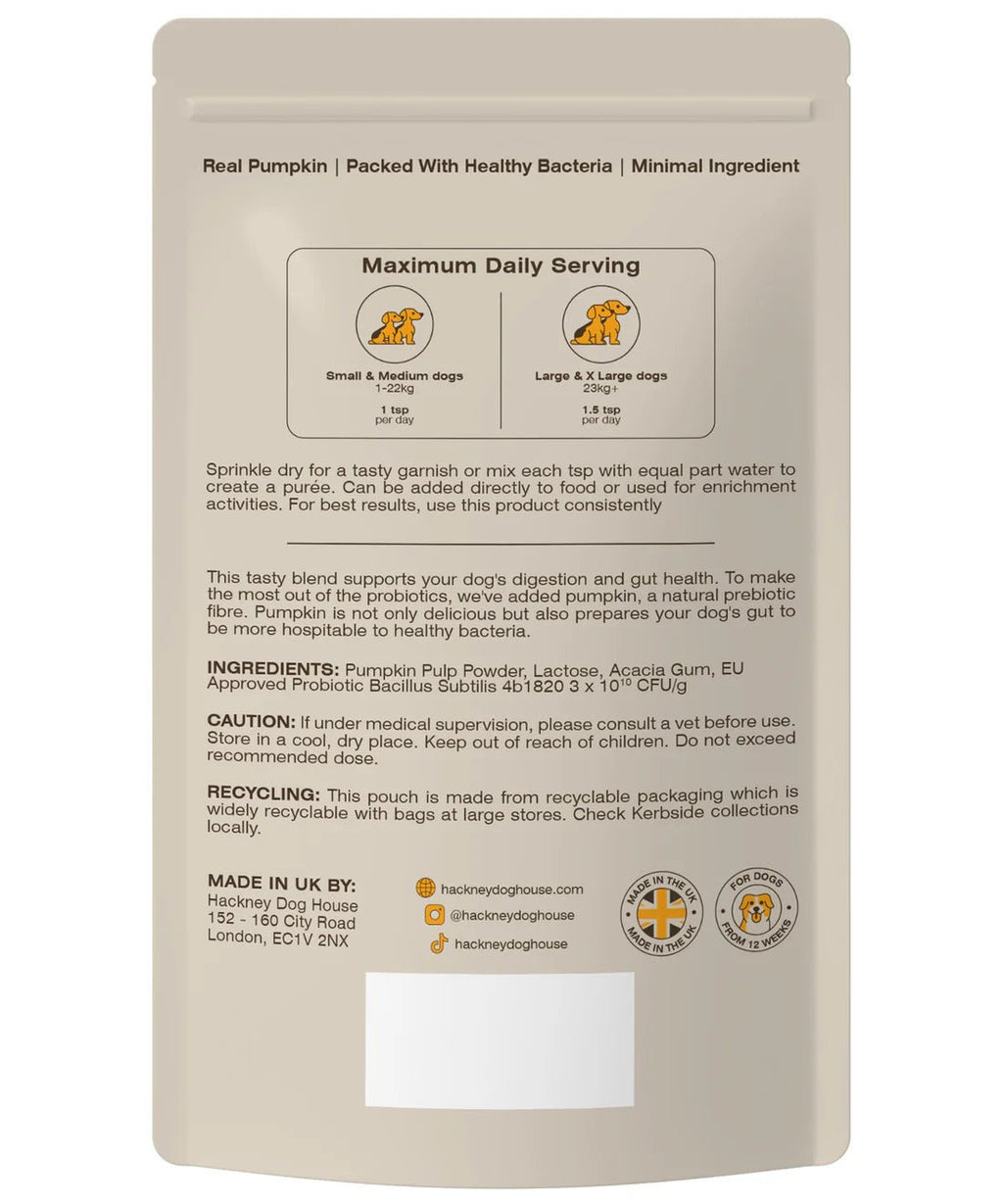 Hackney Dog House Pumpkin & Probiotics - Shop with Marley's