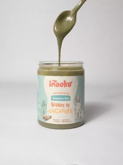 Inooko pindakaas voor honden – Seaweed N’ Nuts - Spirulina & Kelp - 300gr - Shop with Marley's