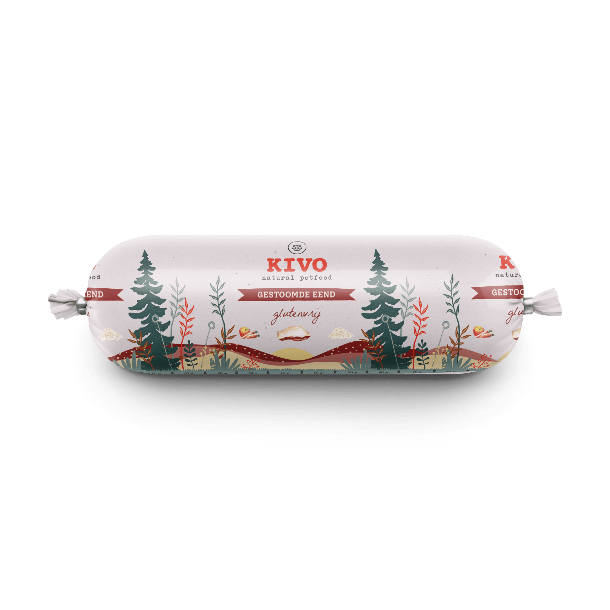 Kivo gestoomde worst Eend (600gr) - Shop with Marley's