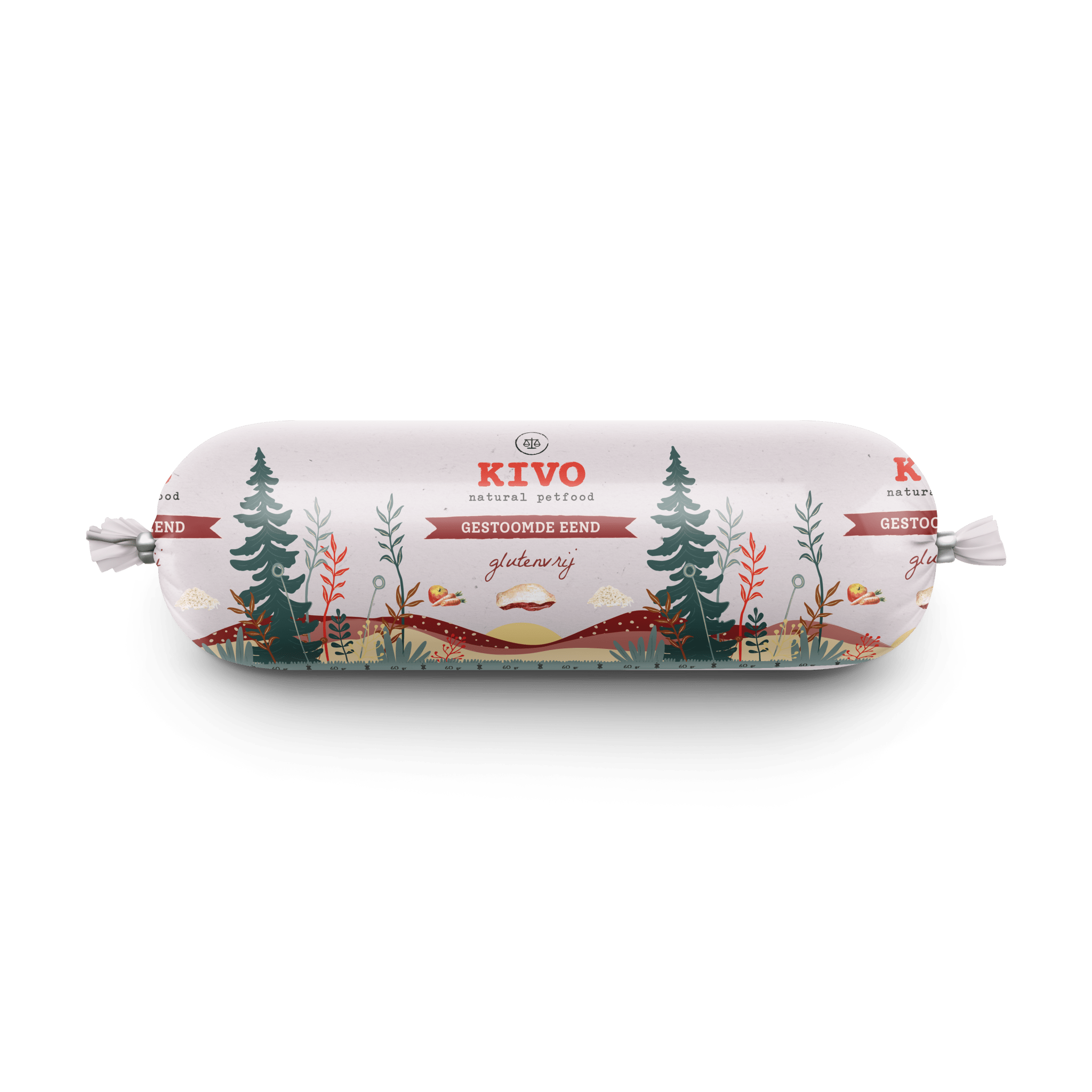 Kivo gestoomde worst Eend (600gr) - Shop with Marley's