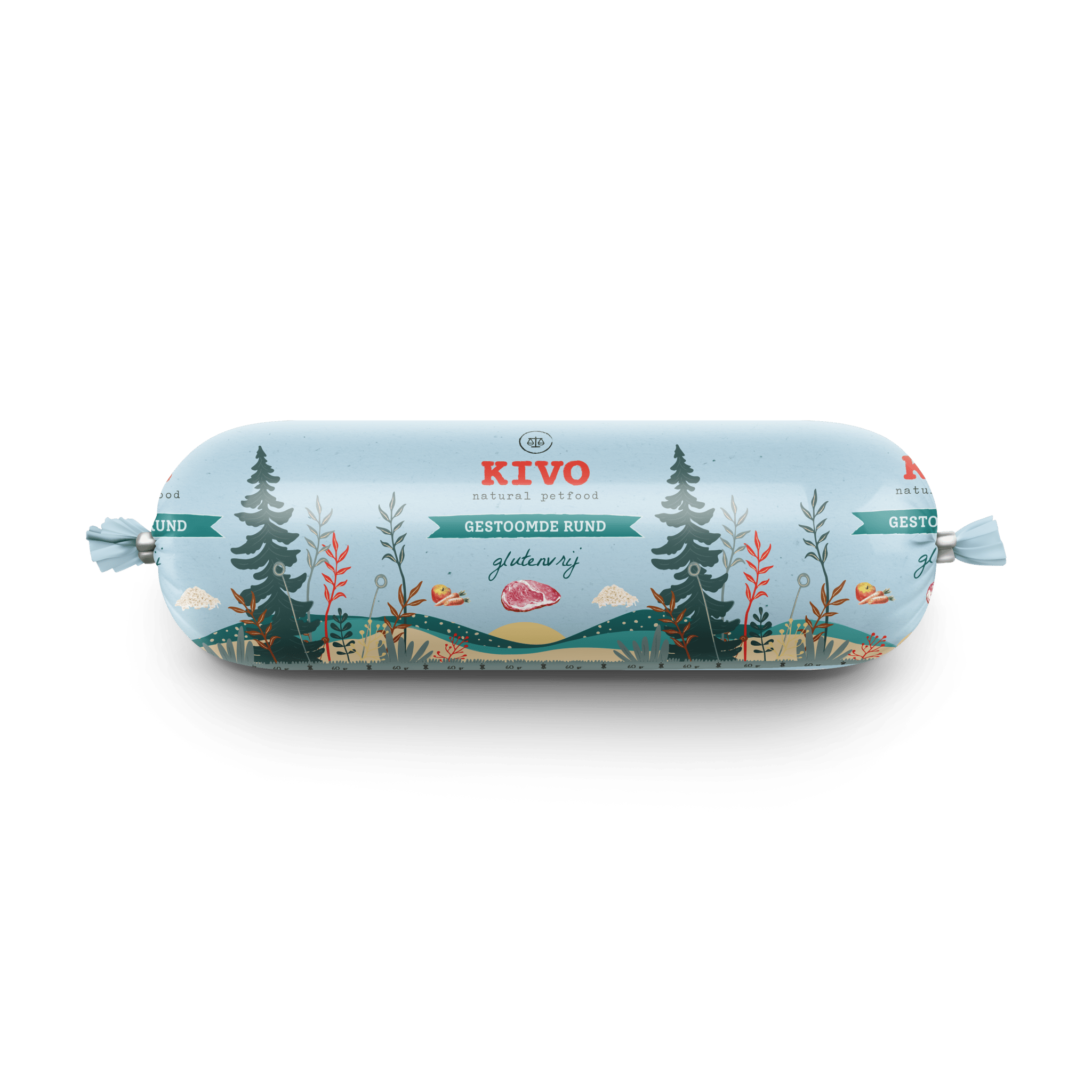 Kivo gestoomde worst Rund (600gr) - Shop with Marley's