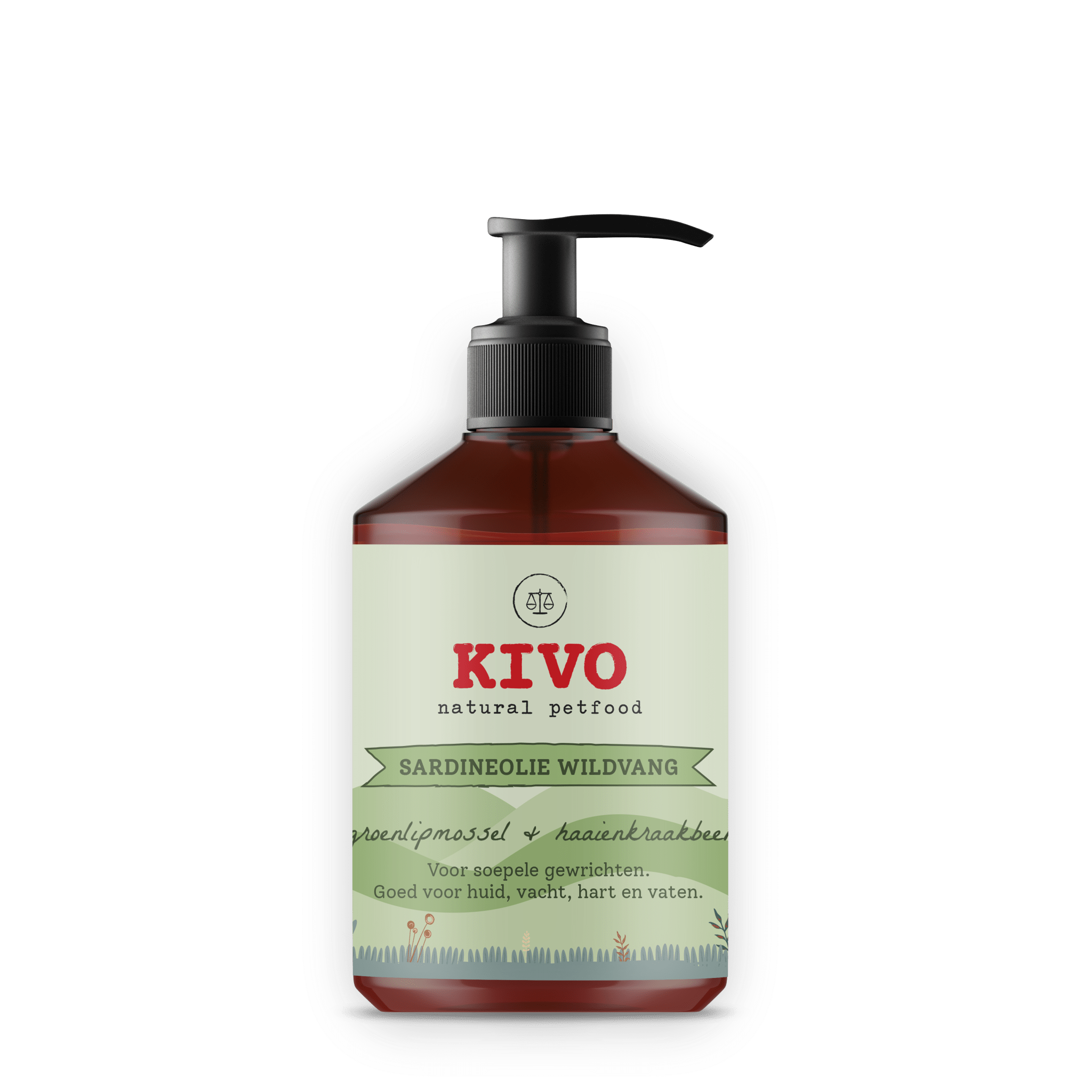 Kivo Sardineolie met groenlipmossel en haaienkraakbeen (500ml) - Shop with Marley's